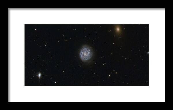 Galaxy Framed Print featuring the painting Secluded Starburst Galaxy #1 by Celestial Images