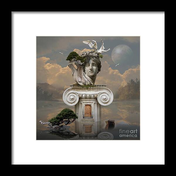 Atlantis Framed Print featuring the digital art Secret place of Atlantis by Alexa Szlavics