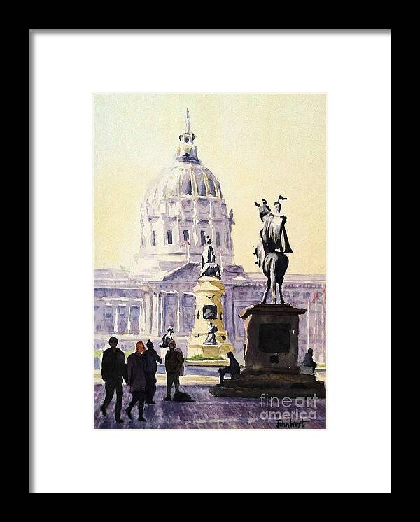 San Francisco Framed Print featuring the painting SF City Hall by John West