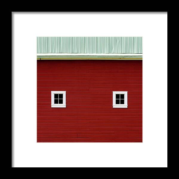 Big Red Barn Framed Print featuring the photograph Side of a Big Red Barn in the Palouse #2 by Carol Leigh