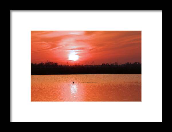 Orange Framed Print featuring the photograph Silky Sunset #1 by Karen Wagner