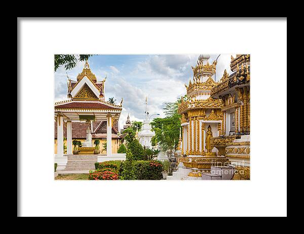 Buddhism Framed Print featuring the photograph Sisaket Temple in Vientiane #1 by Didier Marti