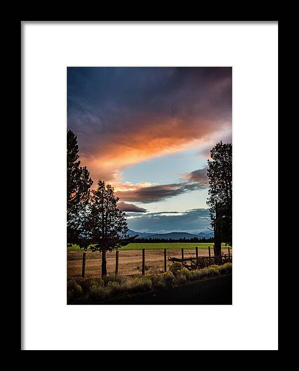 Clouds Framed Print featuring the photograph Sisters Sunset #1 by Cat Connor