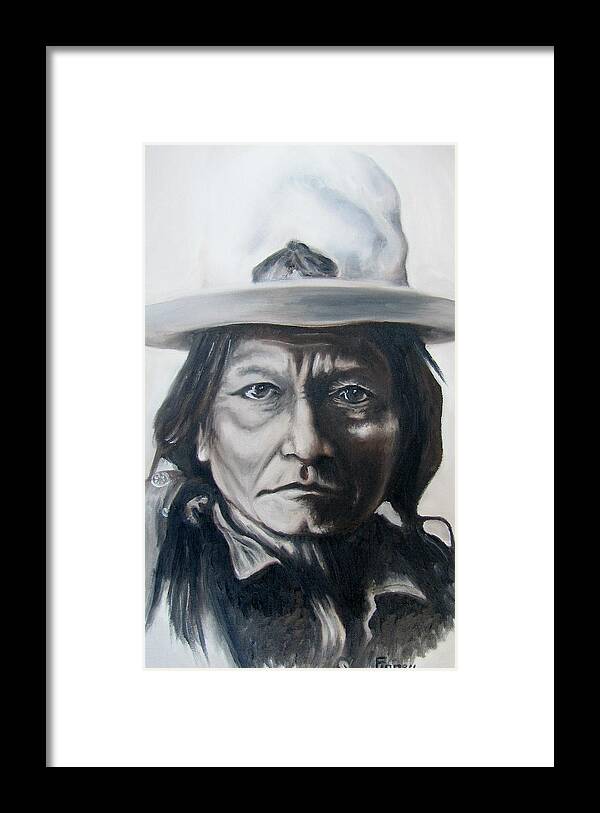 Sitting Bull Framed Print featuring the painting Sitting Bull #1 by Michael TMAD Finney