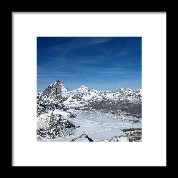 Zermatt Framed Print featuring the photograph Skking in the Alps #1 by Sue Morris
