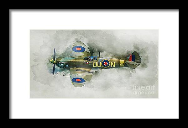 Spitfire Framed Print featuring the mixed media Spitfire #1 by Ian Mitchell