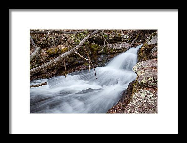 Vancampen Brook Framed Print featuring the photograph Spring Cascade #1 by Sara Hudock