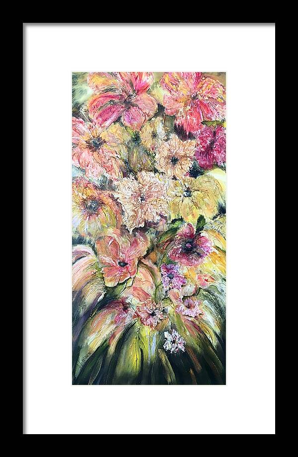 Still Life Framed Print featuring the painting Spring Fireworks by Chuck Gebhardt
