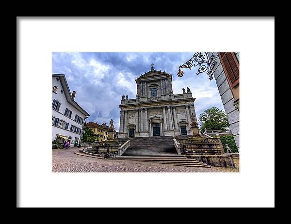 Solothurn Framed Print featuring the photograph St. Ursus Cathedral, Solothurn, Switzerland #1 by Elenarts - Elena Duvernay photo