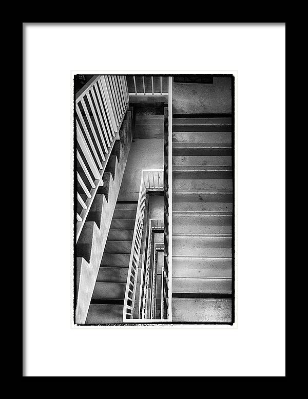 Pattern Framed Print featuring the photograph Stairs #1 by Hugh Smith