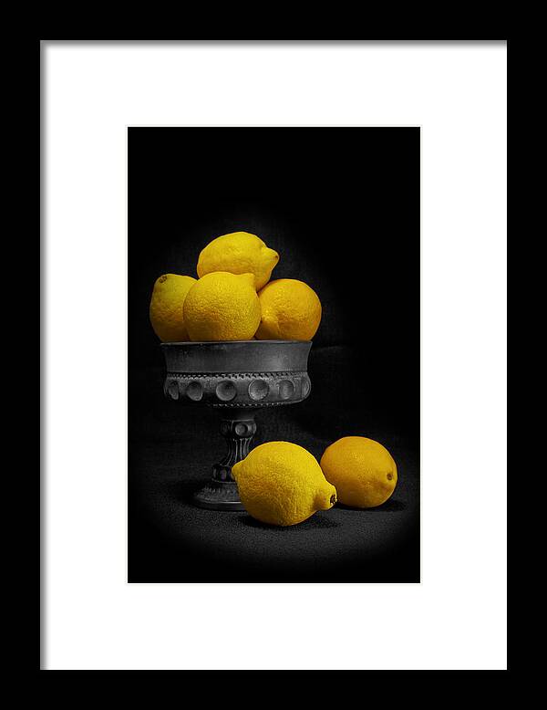 Bowl Framed Print featuring the photograph Still Life with Lemons #1 by Tom Mc Nemar