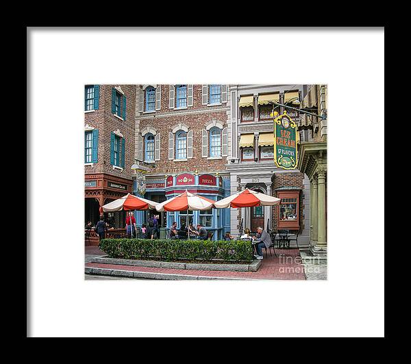 New Framed Print featuring the photograph Street Cafe #1 by Perry Webster