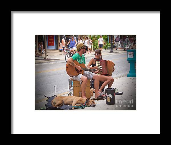 Dogs Framed Print featuring the photograph Street Melody #2 by Judy Kay