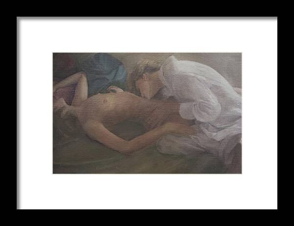 Nude Framed Print featuring the painting Summer Afternoon #1 by Masami Iida