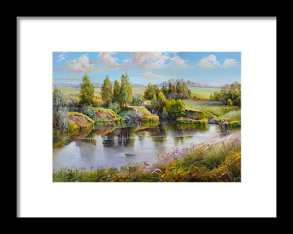 Summer Framed Print featuring the painting Summer #1 by Roman Romanov