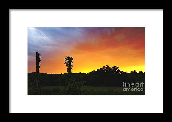 Sunset Framed Print featuring the photograph Sundown #1 by Dani McEvoy