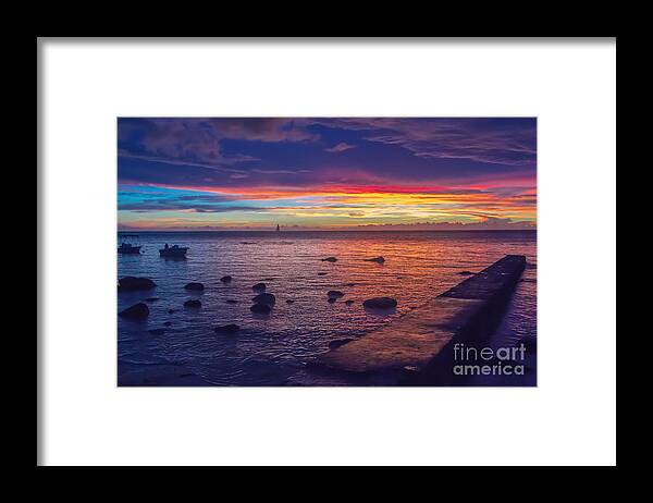 Sunset Framed Print featuring the photograph Sunset at Mauritius by Amanda Mohler