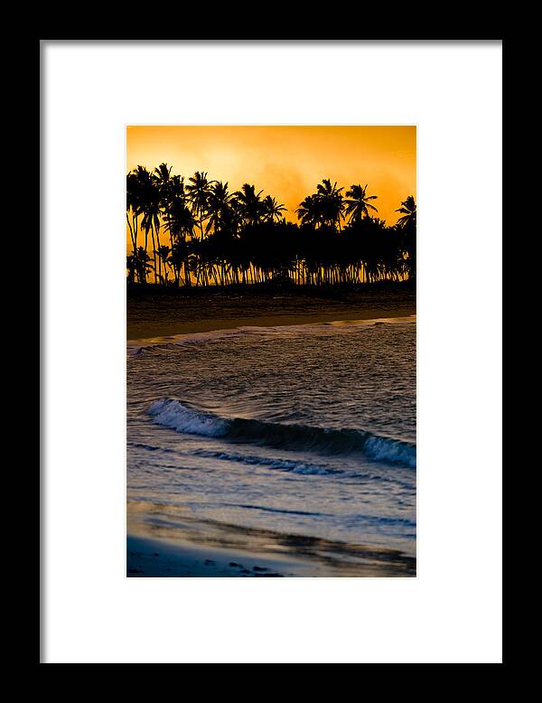 Sunset Framed Print featuring the photograph Sunset at the Beach #1 by Sebastian Musial