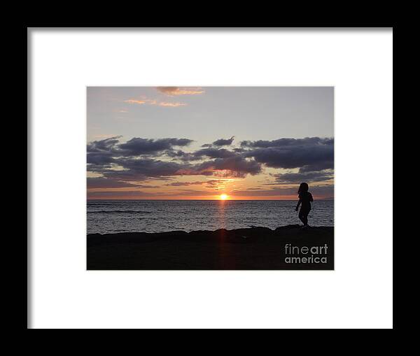Sunset Framed Print featuring the photograph Sunset off Lipoa by Fred Wilson