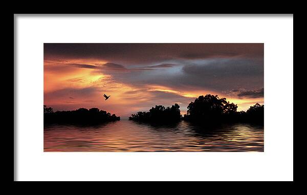 Sunset Framed Print featuring the photograph Sunset River  by Jessica Jenney