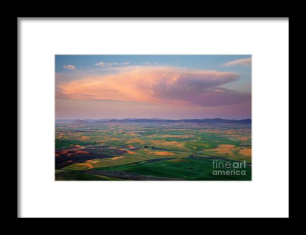 Palouse Framed Print featuring the photograph Sunset Storm #1 by Michael Dawson