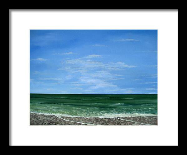  Framed Print featuring the painting Surf Lace #1 by Ken Ahlering