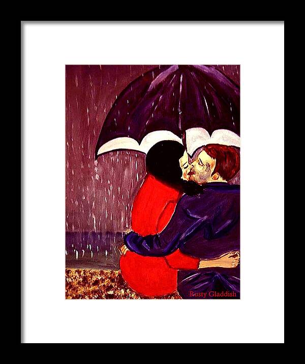Lovers Framed Print featuring the painting Talking in Tongues by Rusty Gladdish