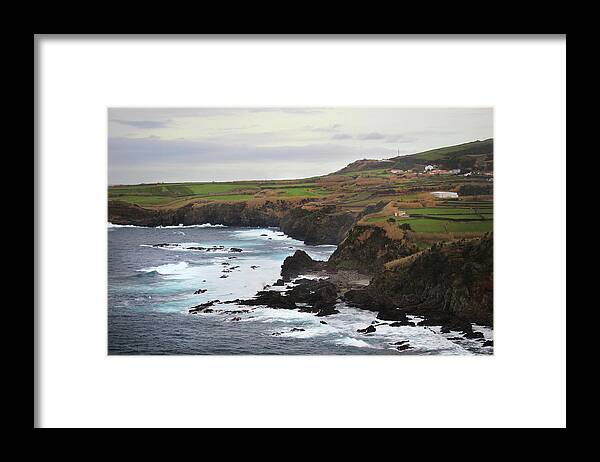 Kelly Hazel Framed Print featuring the photograph Terceira Coastline #1 by Kelly Hazel
