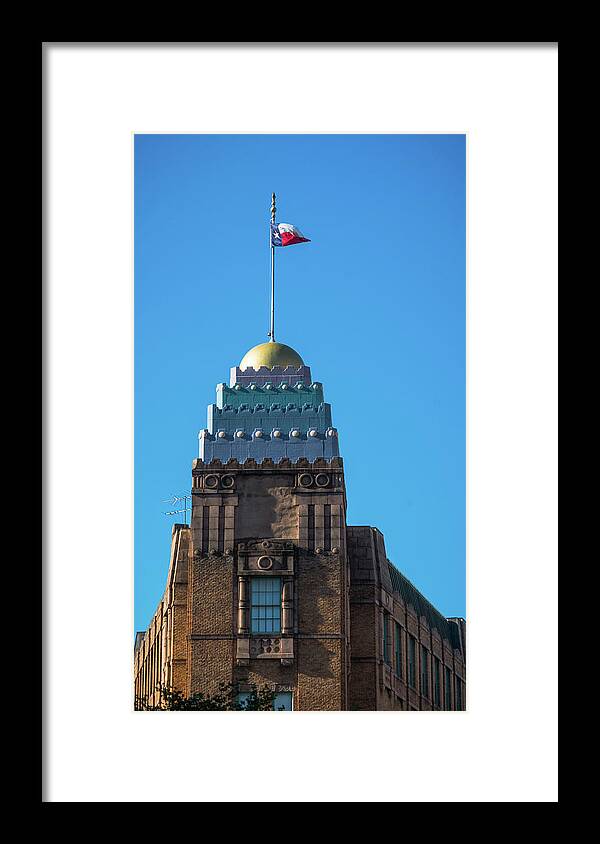 Texas Framed Print featuring the photograph Texas State Flag San Antonio #1 by Lawrence S Richardson Jr