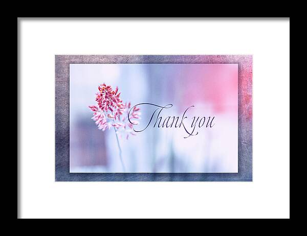 Thank You Framed Print featuring the digital art Thank You 1 by Terry Davis