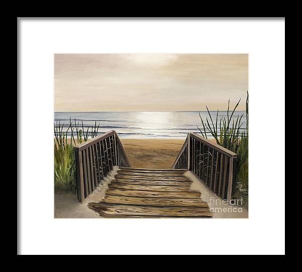 #faatoppicks Framed Print featuring the painting The Beach #1 by Toni Thorne