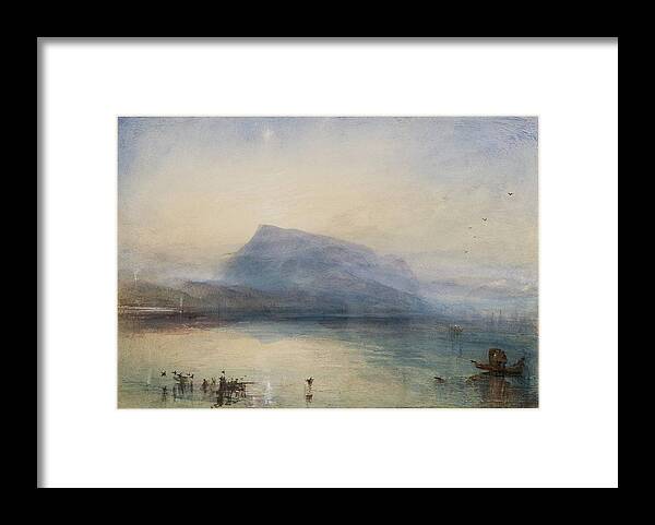 Joseph Mallord William Turner 1775�1851  The Blue Rigi Framed Print featuring the painting The Blue Rigi by Joseph Mallord
