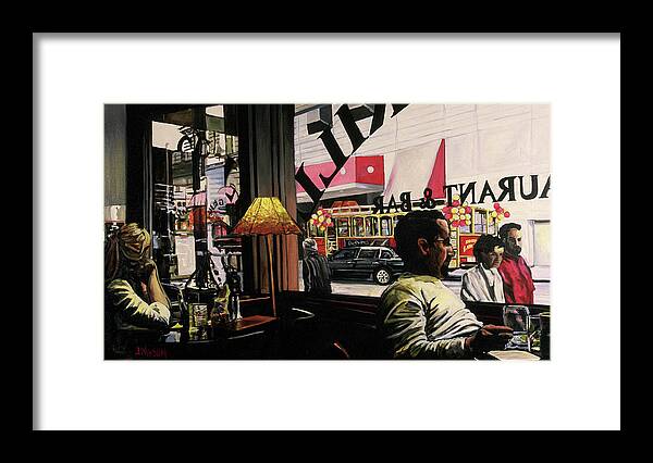  Framed Print featuring the painting The Daily Grill #1 by Jay Mason