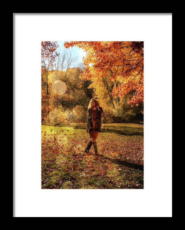Autumn Framed Print featuring the photograph The day in October by Lilia D