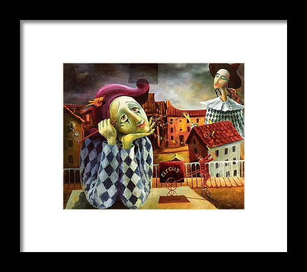 Colorful Framed Print featuring the painting The Dreamer #1 by Igor Postash