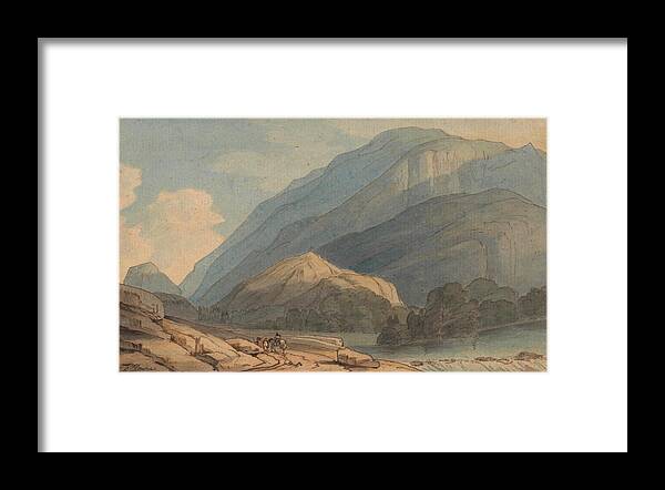 Francis Towne - The Entrance Into Borrowdale Framed Print featuring the painting The Entrance into Borrowdale by MotionAge Designs