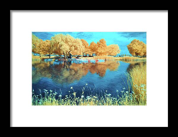 Painterly Framed Print featuring the photograph The Lagoon - 1 #1 by John Roach