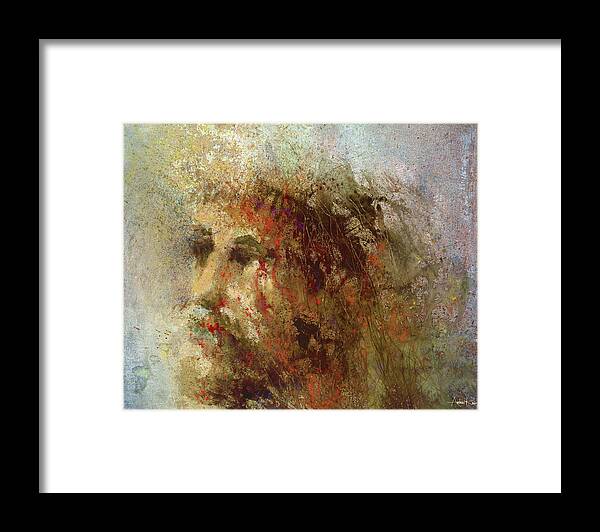 Religious Framed Print featuring the painting The Lamb by Andrew King
