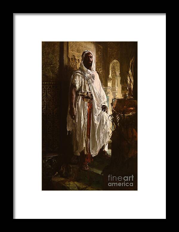 Eduard Charlemont Framed Print featuring the painting The Moorish Chief #1 by Celestial Images