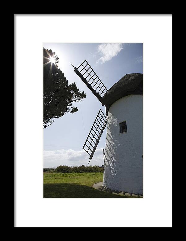 Historic Framed Print featuring the photograph The old Irish windmill #1 by Ian Middleton
