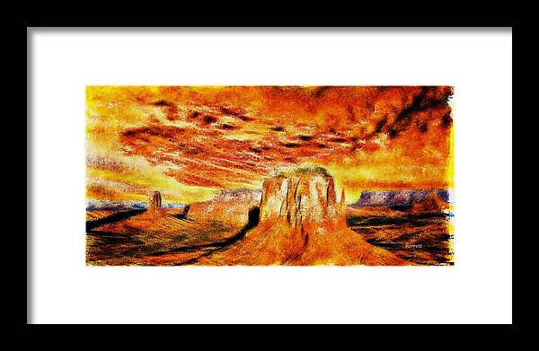Colorful Framed Print featuring the painting The Painted Desert #1 by Don Barrett