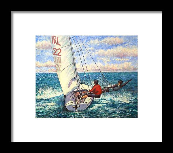 The Sea By Alan Kenny Framed Print featuring the painting The Sea by Alan Kenny