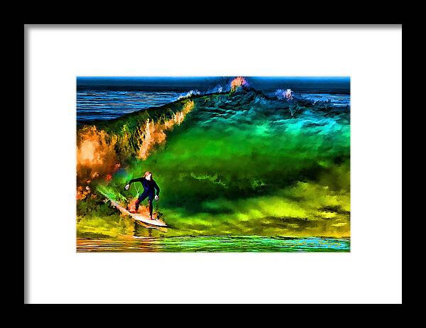 Surfer Framed Print featuring the photograph The Shadow Within by John A Rodriguez