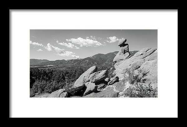 Red Framed Print featuring the photograph The Valley Below #1 by Deborah Klubertanz