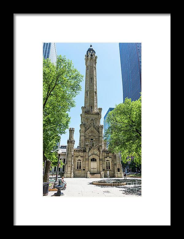 806 North Michigan Avenue Framed Print featuring the photograph The Water Tower by David Levin