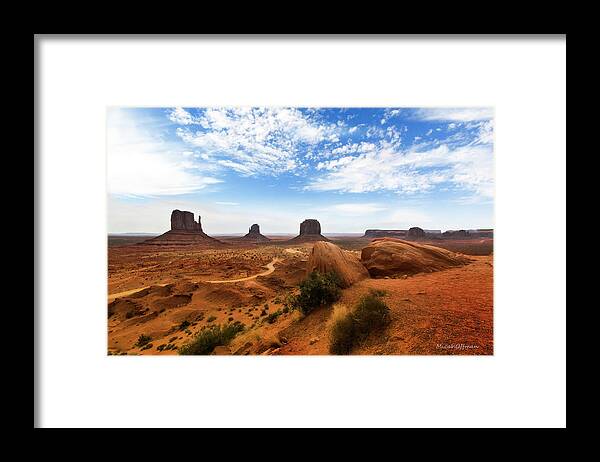 Monument Valley Framed Print featuring the photograph Thin Line by Micah Offman