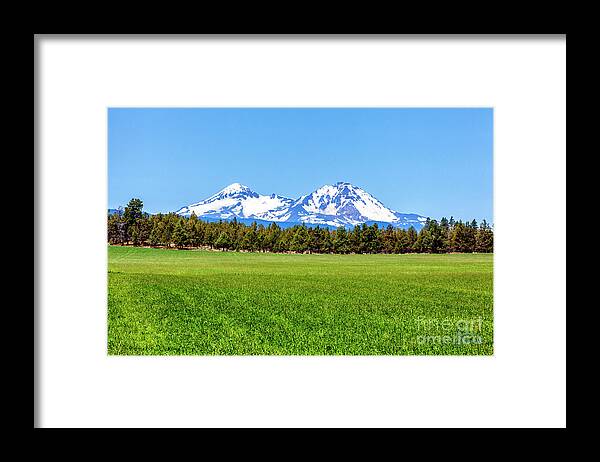 Three Sisters Artwork Framed Print featuring the photograph Three Sisters Mountains #1 by David Millenheft