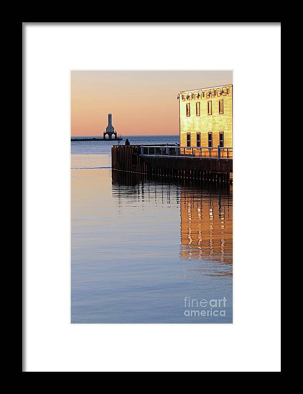 Port Washington Framed Print featuring the photograph Time to reflect by Eric Curtin