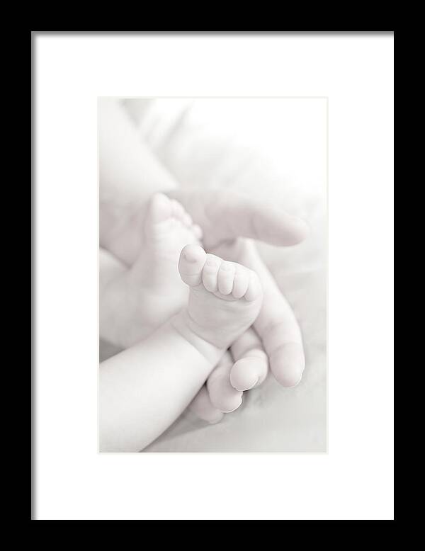 Feet Framed Print featuring the photograph Tiny Feet #1 by Sebastian Musial