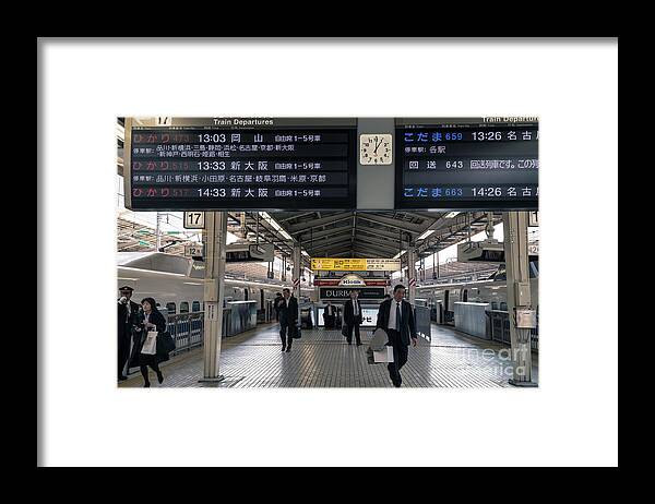 Tokyo Framed Print featuring the photograph Tokyo to Kyoto, Bullet Train, Japan 3 by Perry Rodriguez